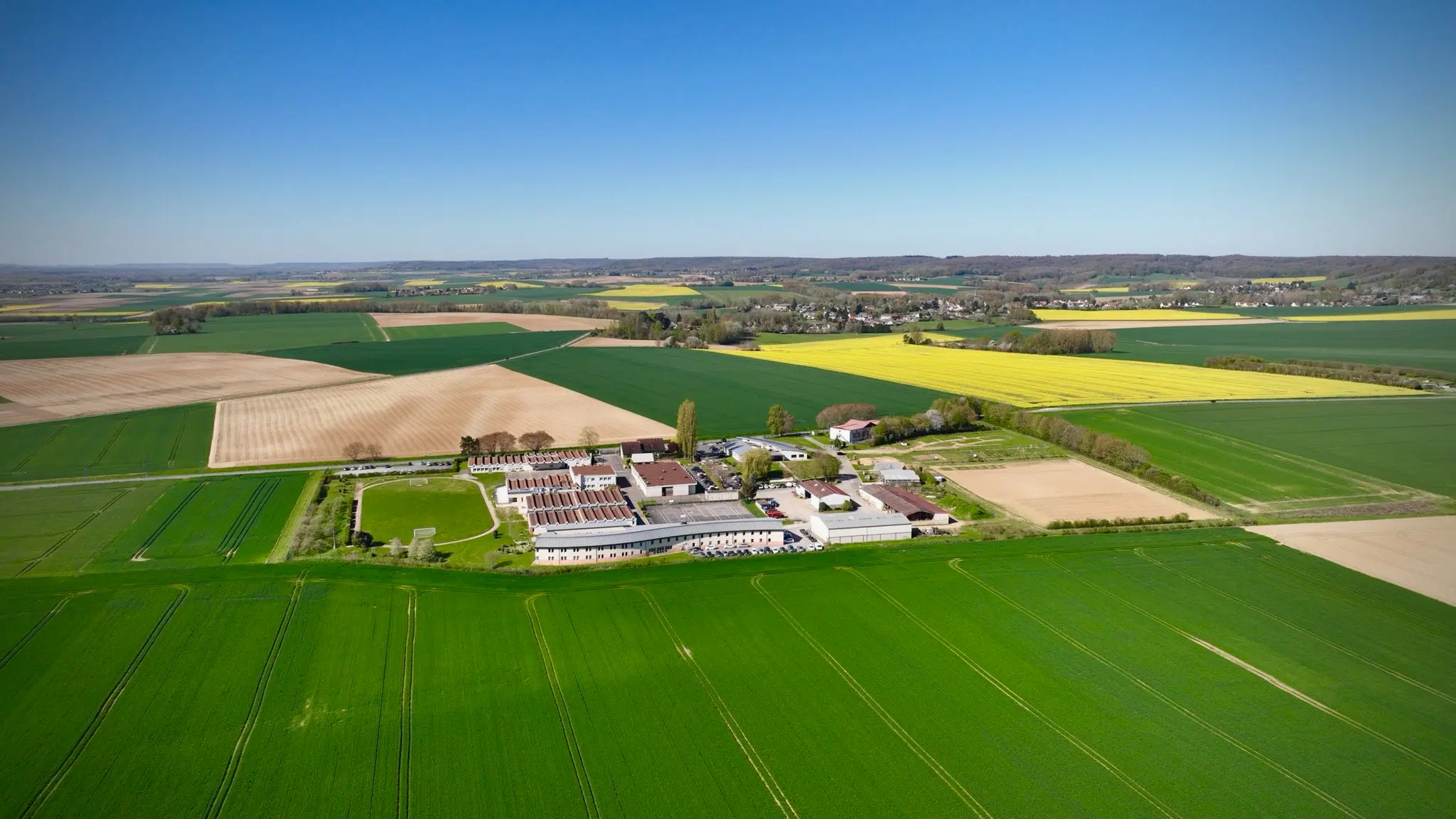 vue aérienne Lycée Robert Schuman Chauny